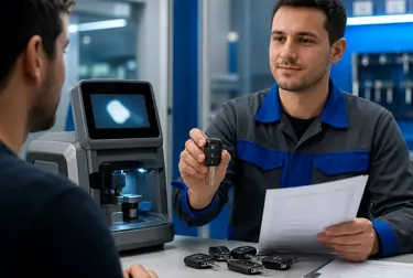 Chaveiro em Cachoeiro de Itapemirim realizando a confecção de uma chave codificada.