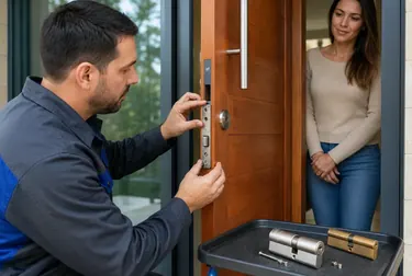 Chaveiro em Cachoeiro de Itapemirim realizando a troca de uma fechadura de porta.